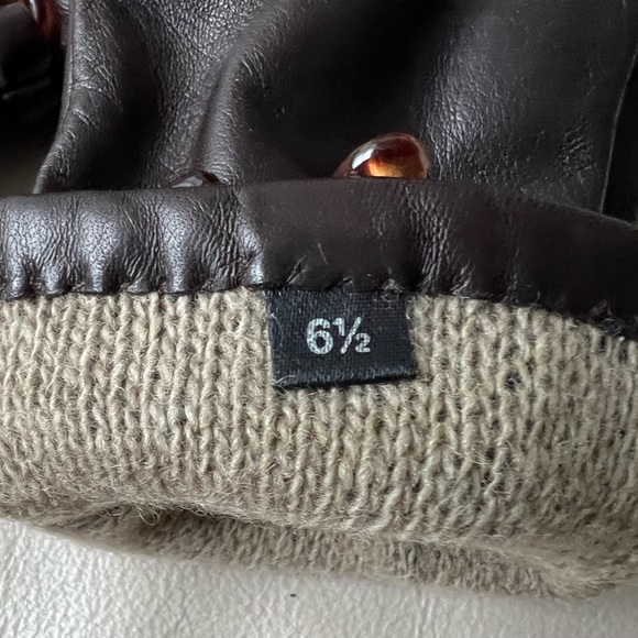 Portolano Italian Leather Gloves (NWT) - Size 6 1/2 - Picture 8 of 10